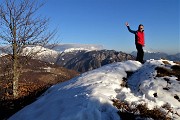 Alla Madonna delle Cime sul Corno Zuccone (1458 m) ad anello da Reggetto di Vedeseta in Val Taleggio il 13 gennaio 2018- FOTOGALLERY